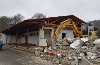 Abbrucharbeiten am Vereinsheim des FSV Buchenau